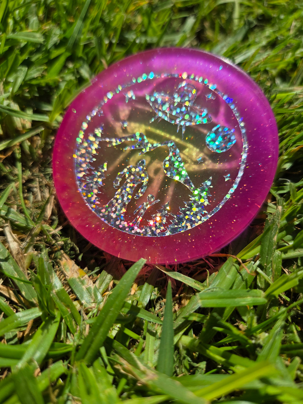 Poppycock UFO Weirder Thangz/Sasquatch Playing Disc Golf                              Poppycock UFO Strange Best Budz Double Sided Glow Mini Pack