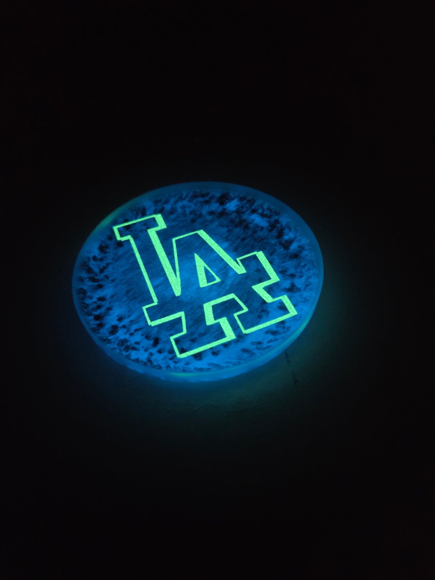 LA Blue on Black / Glow in the Dark