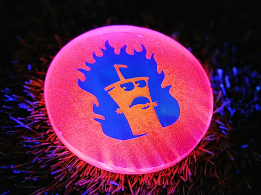 Master Shake Glow in the Dark Disc Golf Marker/Coaster