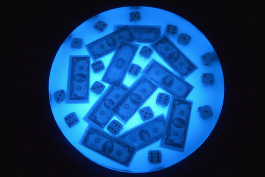 Cash N Dice Super Glow Large Blue Mini