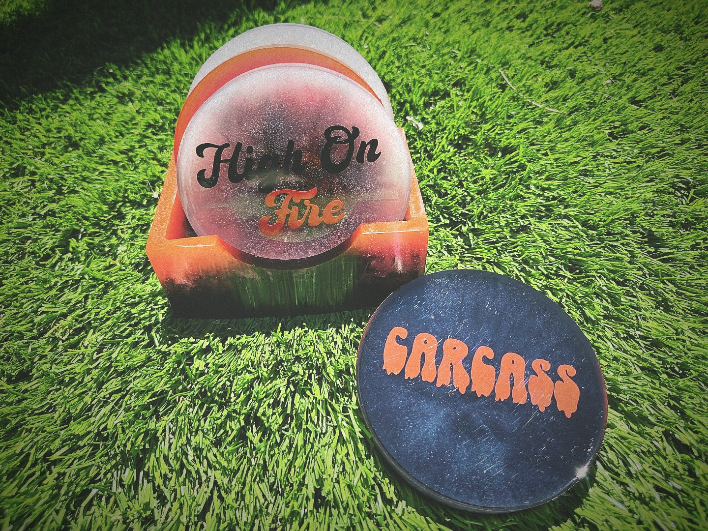 Metal Mash Up Glow Medium Mini/Coaster Set