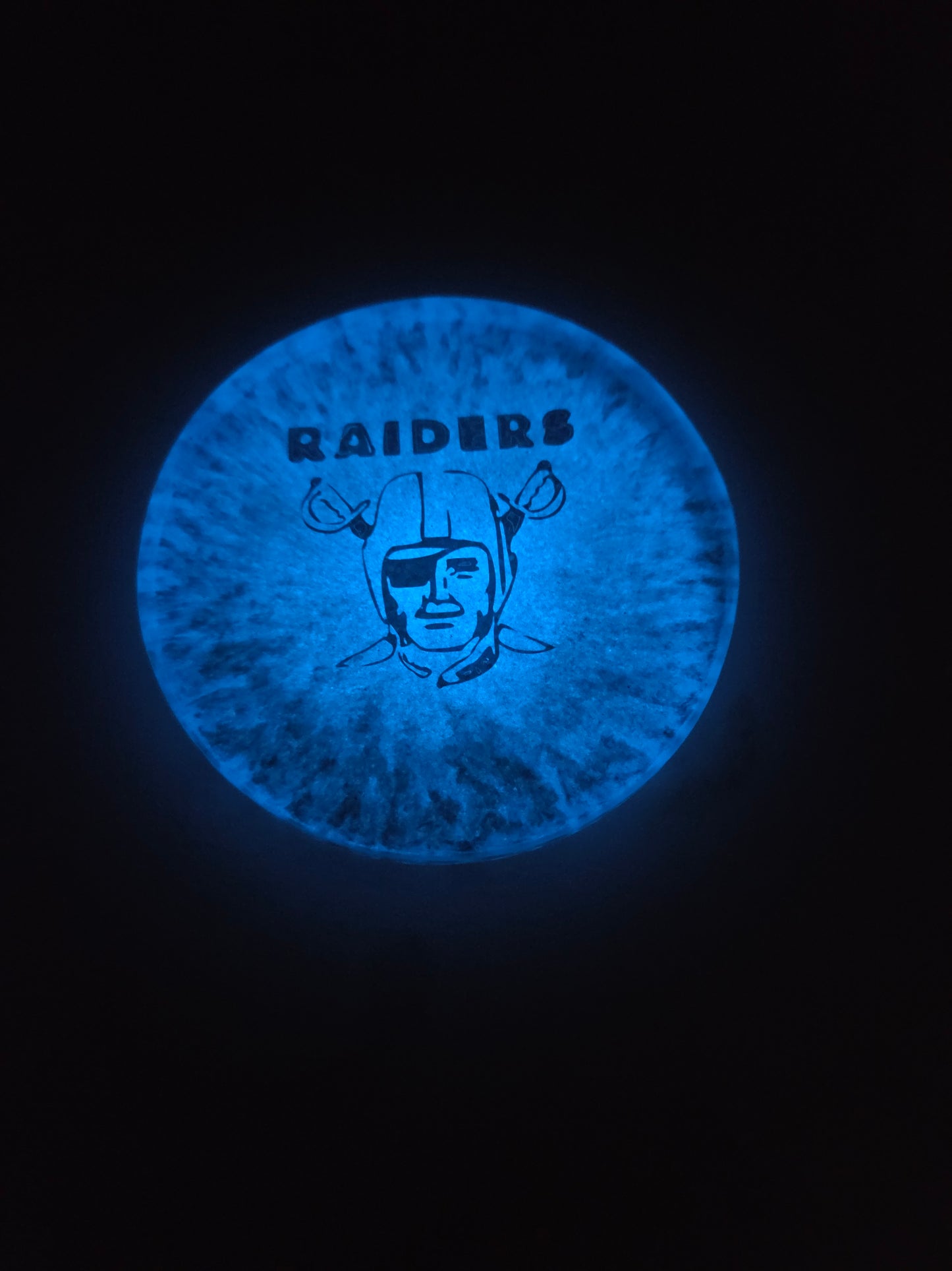 Raiders Pirate Blue on Black / Glow in the Dark