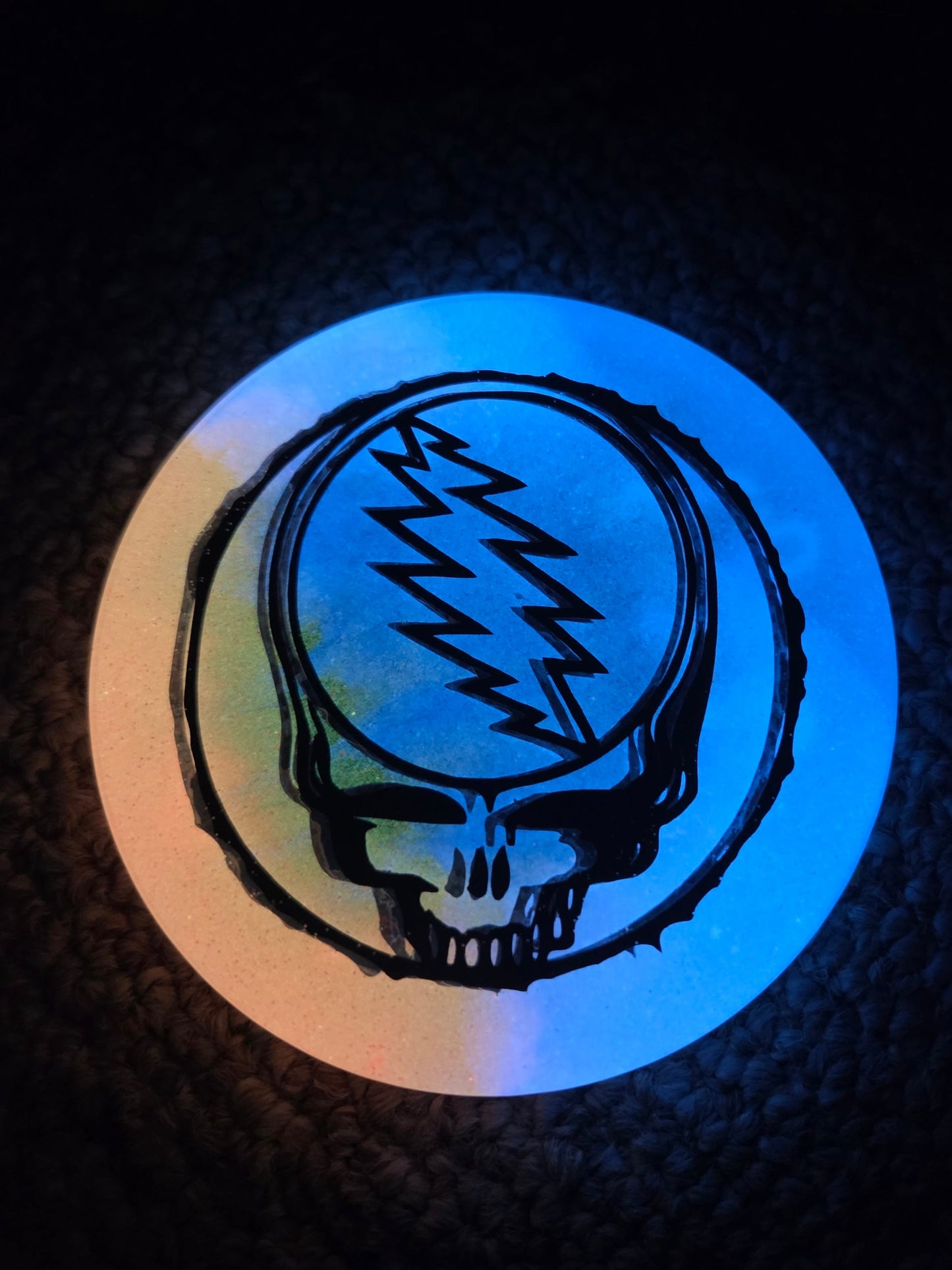 Double Dead Head Dancing Bears Double Sided Deluxe Glow Mini