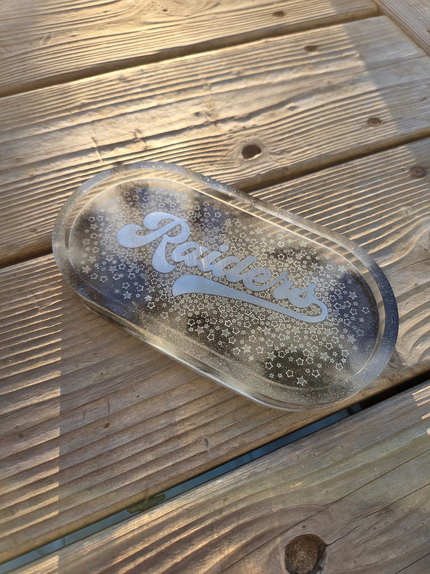 Raiders Starry Galaxy Glow Tray