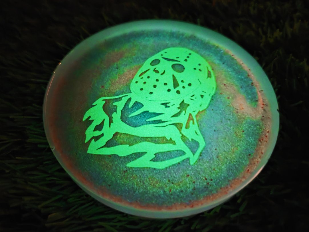 Voorhees PLEASE! Glow in the Dark Disc Golf Marker/Coaster