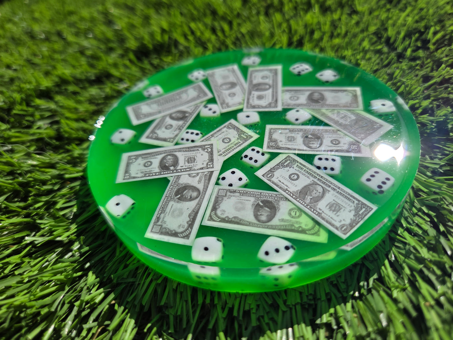 Cash n Dice Green Super Glow Large Mini