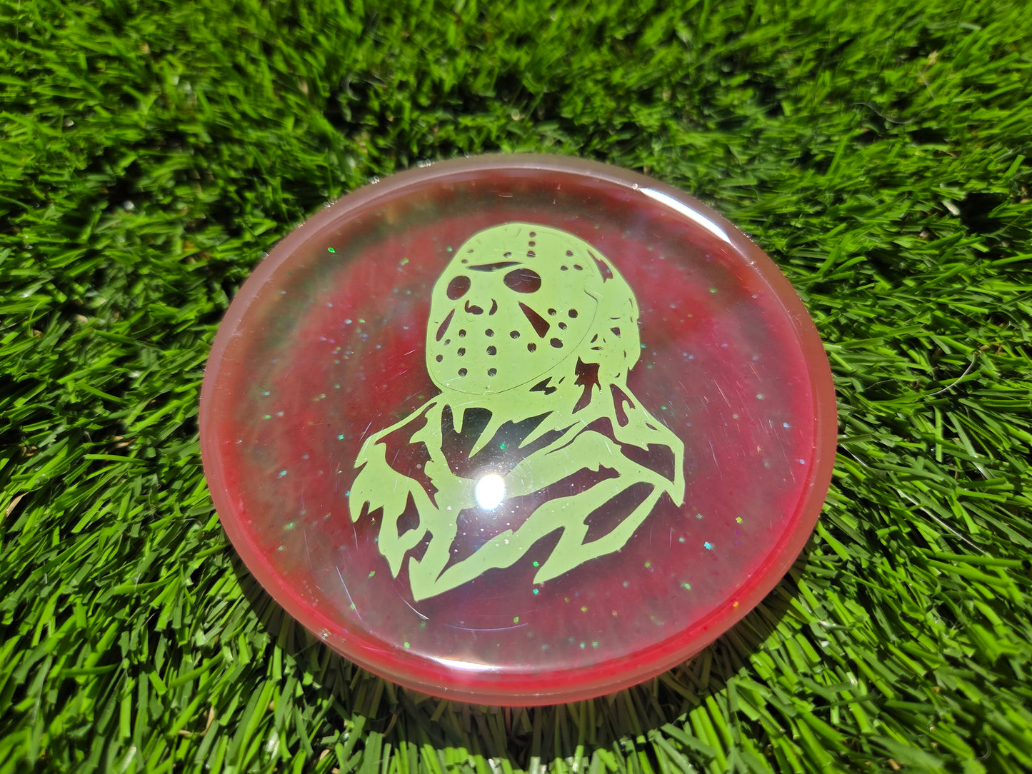 Voorhees PLEASE! Glow in the Dark Disc Golf Marker/Coaster