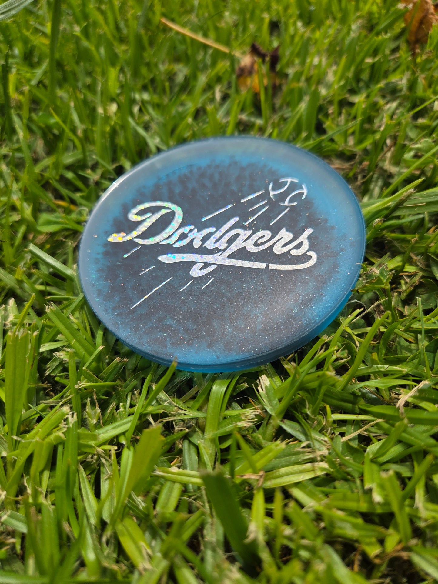 Blue on Black Dodgers Glow Mini