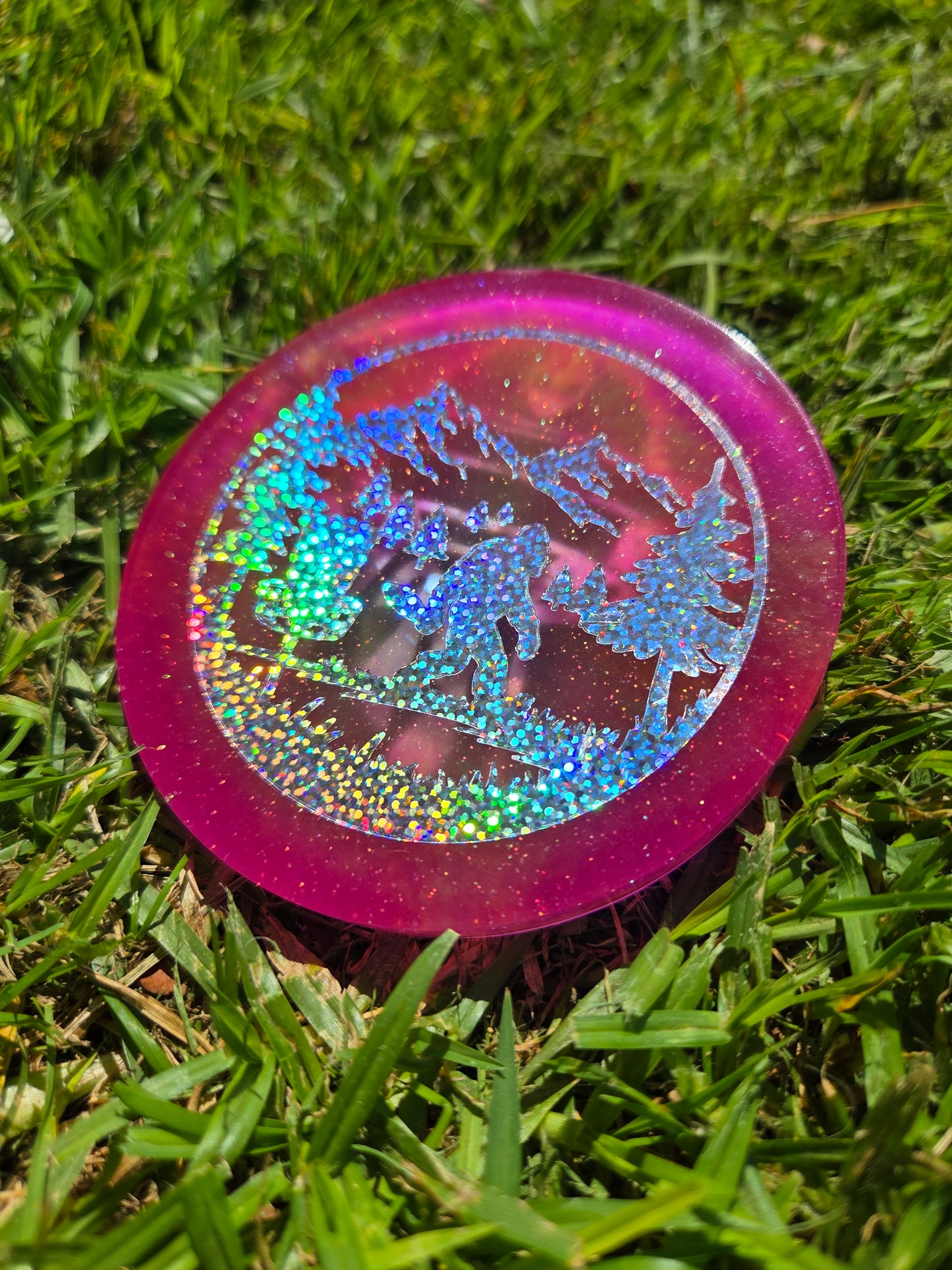 Poppycock UFO Weirder Thangz/Sasquatch Playing Disc Golf                              Poppycock UFO Strange Best Budz Double Sided Glow Mini Pack