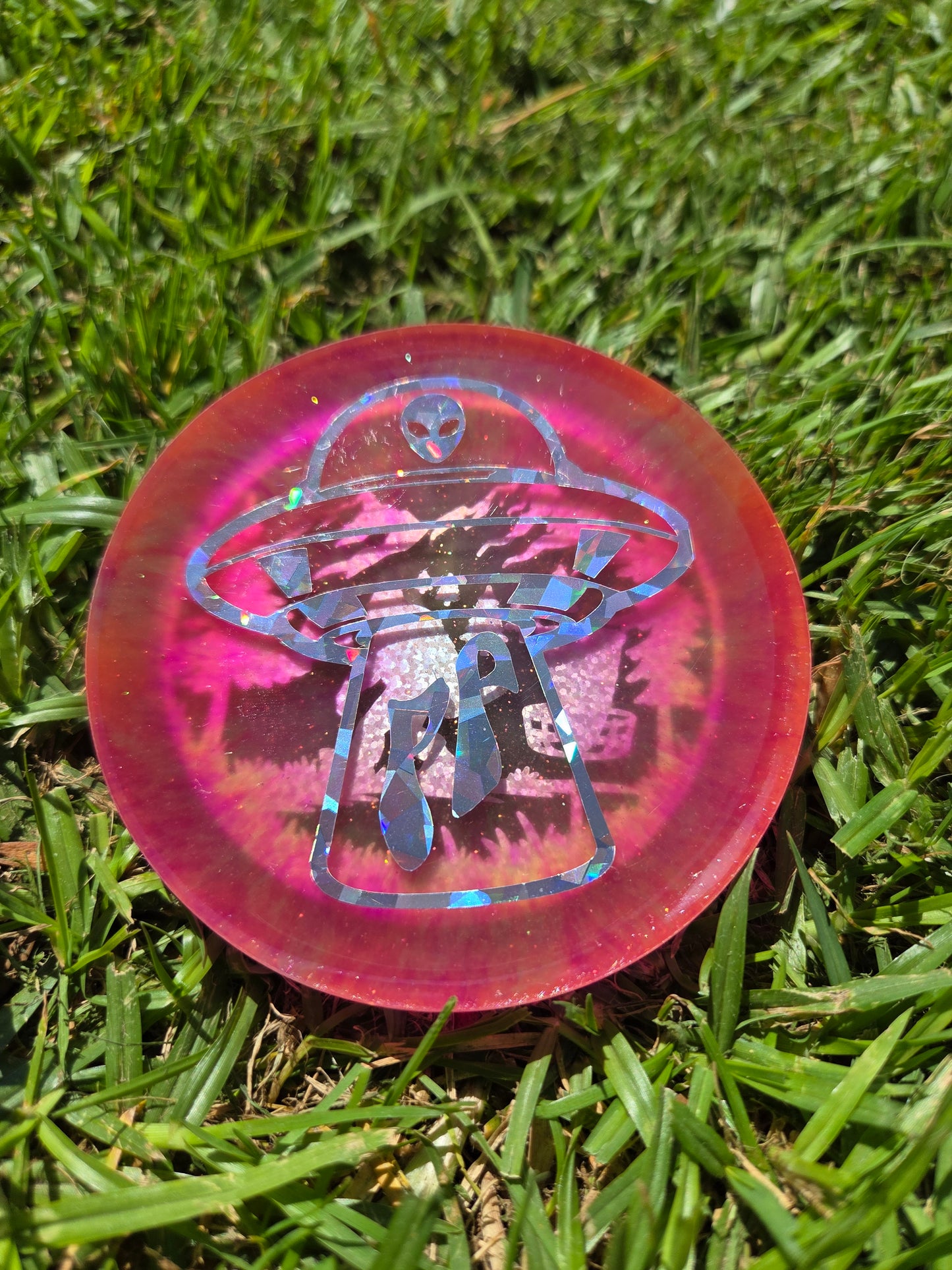 Poppycock UFO Weirder Thangz/Sasquatch Playing Disc Golf                              Poppycock UFO Strange Best Budz Double Sided Glow Mini Pack