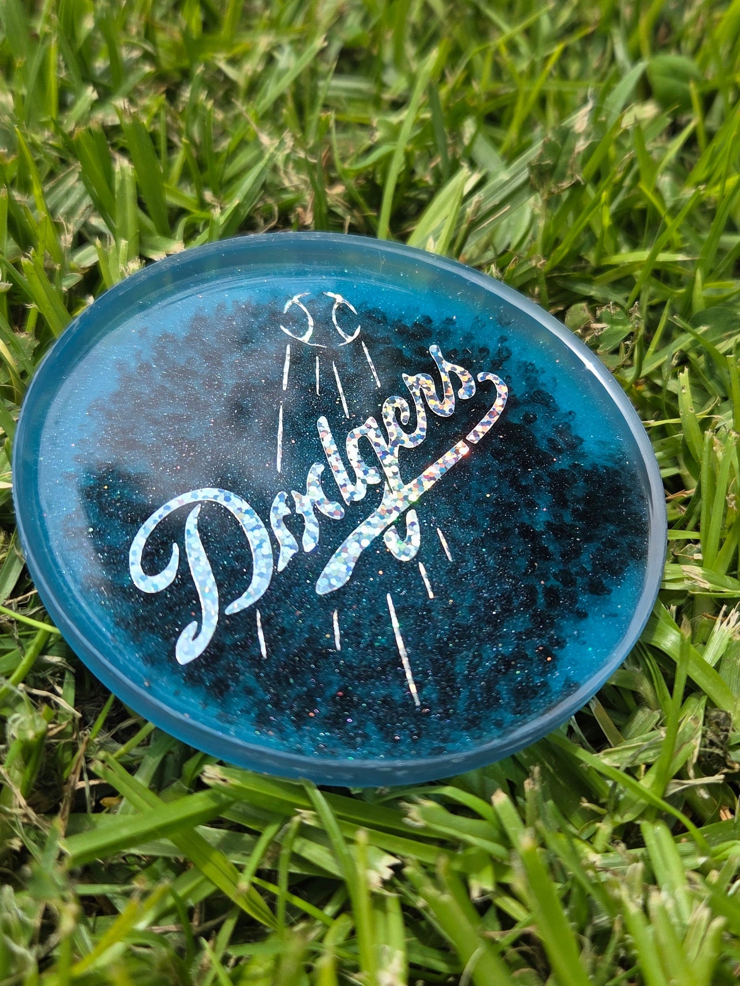Blue on Black Dodgers Glow Mini