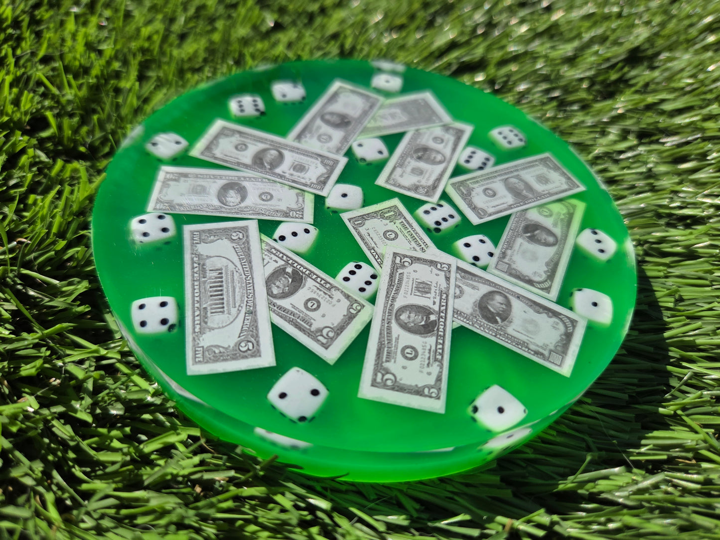 Cash n Dice Green Super Glow Large Mini