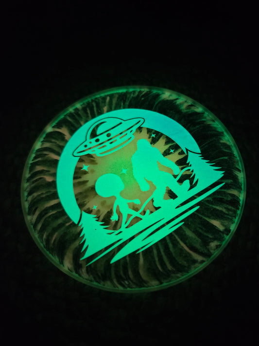 Freaks Only Glow in the Dark Mini w/ Tiger Striped Tie Dye Epoxy Art