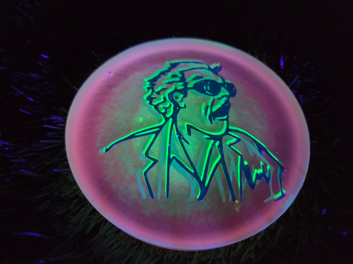 3D Argghhh Doc Glow in the Dark Disc Golf Marker/Coaster