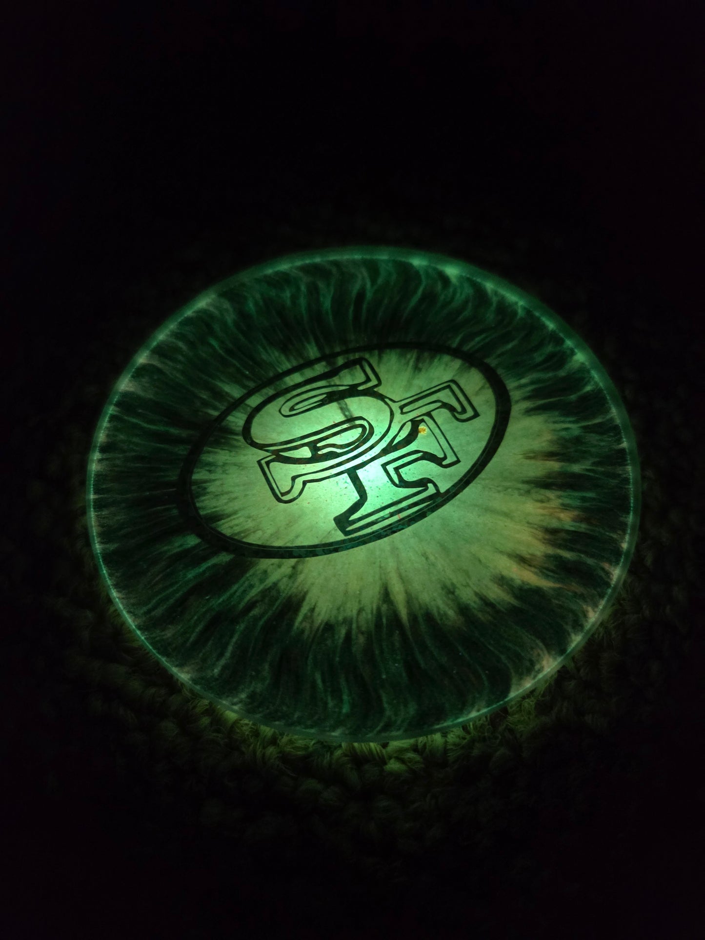San Francisco 49ers Glow Mini/ Tiger Striped Epoxy Art